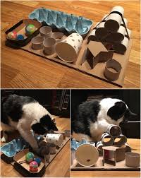 Diy Puzzle Feeder For Cats Dog Toys Dog Toys Cat Furniture Dog Accessories Pet C In 2020 Cat Diy Diy Cat Toys Cats Diy Projects