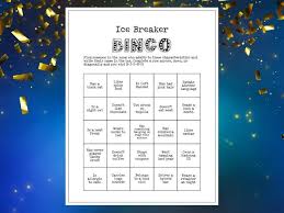 Printable Ice Breaker Game Human Bingo Cards Get To Know You Etsy In 2020 Ice Breaker Games Human Bingo Bingo Cards
