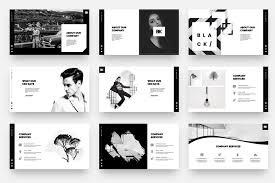 A beautiful and clean powerpoint template with an aesthetic style to all slides. 25 Free Black And White Powerpoint Template With Simple Ppt Backgrounds