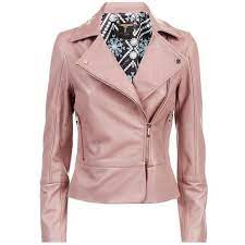Ted Baker Leather Jacket 460 Liked On Polyvore Featuring Outerwear Jackets Ted B Ted Baker Leather Jacket Pink Leather Jacket Outfit Pink Leather Jacket