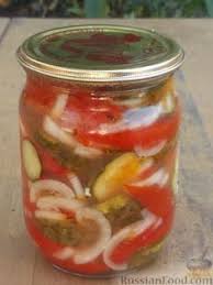 салат на зиму из огурцов и помидор и лука Recept Salat Iz Pomidorov I Ogurcov Costav Pomidory Ogurcy Luk Maslo Rastitelnoe Uksus Sahar Sol Recepty Za Salaty Salat Iz Pomidorov Idei Dlya Blyud