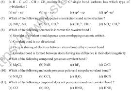 In covalent bonding, atoms still want to achieve a noble gas configuration (the octet rule). Neet Ug Chemistry Chemical Bonding Mcqs Multiple Choice Questions For Chemistry
