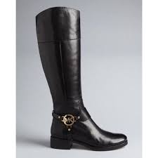 Michael Kors Black And Brown Riding Boots Michael Kors Logo Riding Boots On Mercari Michael Kors Boots Riding Boots Boots