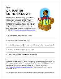 Rd.com holidays & observances ask nearly anyone off the street, and odds are they will know a thing or two about martin luther ki. Internet Scavenger Hunt Dr Martin Luther King Jr Education World