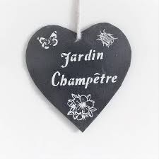 Ardoise Decorative Cœur Etiquette De Jardin Decoration De Country Garden Decor Garden Labels Romantic Cottage