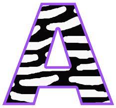 Or to request a pattern/colour for each letter, simply leave us a message in . Purple Black Zebra Alphabet Letter Name Teen Jungle Safari Wall On Popscreen