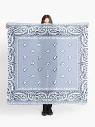 Bandana Light Blue Scarf By Mblack100 Redbubble