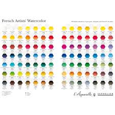 Sennelier Watercolor Printed Color Chart Jacksons Art