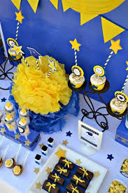 Blue And Yellow Graduation End Of School Party Ideas Photo 1 Of 19 Graduation Decorations Graduation Theme Minion Party