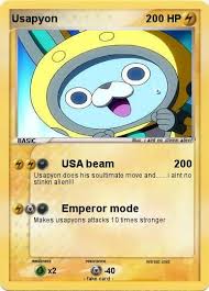 In his past life, usapyon was a supposed otter called chibi (チビ), who was taken in by a rocket scientist named dr. Pokemon Usapyon 10