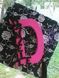 My Graduation Cap I Made This With Contact Paper From Target First I Wrapped The Graduation Decorations Graduation Party Decor Graduation Center Pieces