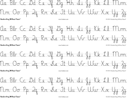 Avoid too much variety of sizes in worksheets and papers. Cursive Handwriting Alphabet Strip