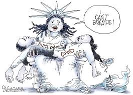 The most common george floyd artwork material is paper. Political Cartoon The Statue Of Liberty Can T Breathe
