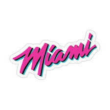 The miami heat are one of the most famous professional basketball teams in the history of the national the original flaming ball logo of the miami heat is one of the most popular and instantly. Miami Heat Vice Sticker By Nicmart Miami Heat Logo Miami Heat Jordan Logo Wallpaper