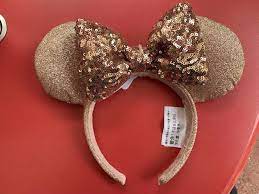 .disney ears, rose gold minnie ears, minnie ears, rose gold mickey ears, mickey ears, gold minnie ears, mouse ears sparkle and shine in our one of a kind handcrafted inspired mouse ears! Disney Parks Briar Rose Gold Minnie Mouse Ear Headband Shop Theme Parks