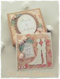Wedding Day Personalized Shabby Chic Greeting Card With A Box Rustic Chic Wedding Gift Ideas By Wedding Cards Wedding Cards Handmade Handmade Wedding Gifts