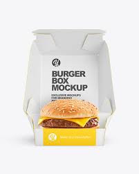 Download Burger In Box Mockup In Box Mockups On Yellow Images Object Mockups PSD Mockup Templates