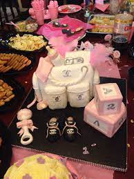 Chanel Baby Shower Cake Chanel Baby Shower Baby Shower Baby Shower Cakes