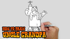 Grandpa cartoon 1 of 395. How To Draw Uncle Grandpa Video Lesson Youtube