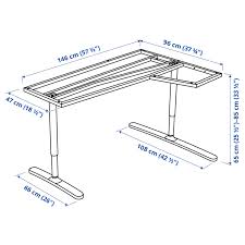 Silver base frame amber laminated finish corner dimensions: Bekant Underframe For Corner Table Top White 160x110 Cm Ikea