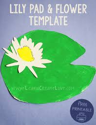 Printable Lily Pad Flower Craft Lily Pads Flower Crafts Flower Template
