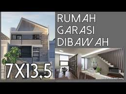 Salah satu contohnya ia mendesain ulang garasi parkir bawah tanah sebagai kantor arsitektur. Rumah Dengan Garasi Dibawah 7x13 5m Kode 046 Youtube