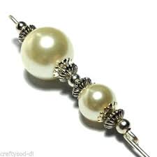 Ivory Glass Hat Pin Vintage Antique Tibetan Silver Style 5 Pin Protector Ebay Hat Pins Silver Fashion Beaded Hat
