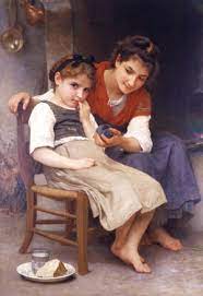 Free certificate of authenticity free shipping. La Tricoteuse The Little Knitter 2 By William Adolphe Bouguereau Oil Painting Bouguereau Org
