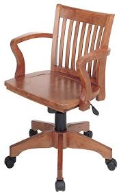 Wooden street exhibits wooden chairs online in india, of different styles and designs, to take into consideration all interior design themes. Classic Wooden Bankers Chair With Wood Seat And Arms Transitional Office Chairs By Hilton Furnitures Houzz