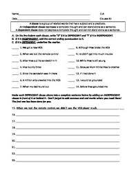 Can your student tell an independent clause from a dependent one? Independent And Dependent Clauses Worksheet Teachers Pay Teachers