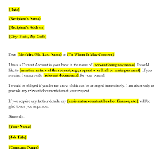 In fact a newly installed database management system in the bank has allotted me a new account number in the light of my national identity card. Request Letter To Bank Format With 5 Samples