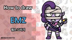 Grab your pencil and paper and follow along as i guide you through these step by step drawing instructions. How To Draw Emz Brawl Stars New Brawler Youtube