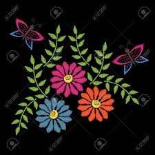 Size small formats colors 3 height 96.774 mm dst, sew, pec stitches 22,284 width 64.77 mm exp, hus, vip stops 4 height 3.81 inches jef, pcs, vp3 author/source falcon. Colorful Embroidery Stitches Imitation Folk Flower With Butterfly Royalty Free Cliparts Vectors And Stock Illustration Image 79221190