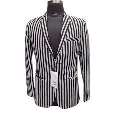 Essential summer tops for women in plain & printed styles. Black White Party Wear Mens Striped Cotton Blazer Size M Xxl Id 21662905688