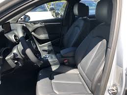 View Of The Front Cockpit And Seats On The 2018 Audi A3 In Florett Silver Metallic With Black Interior Vehicle Available Audi Dealership Used Luxury Cars Audi