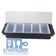 حافظة بهارات بلاستيك 5 خانات