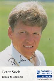 Peter Such Essex Club Cricket Hand Signed Card Photo