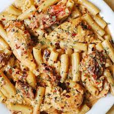 Chicken Mozzarella Pasta With Sun Dried Tomatoes Recipe Recipe Chicken Tenderloin Recipes Chicken Mozzarella Pasta Creamy Chicken Pasta