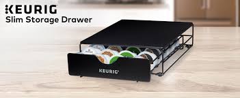 Do you own a keurig coffee maker? Amazon Com Keurig Slim Non Rolling Storage Drawer Coffee Pod Storage Holds Up To 24 Keurig K Cup Pods Black Kitchen Dining