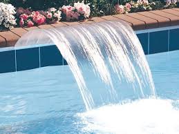 Jandy Pro Series Sheer Arc Cascade Waterfall 6 Lip 2 Wide Clear Lip Backfeed 1202csa Pool Water Features Pool Landscaping Backyard Pool Landscaping