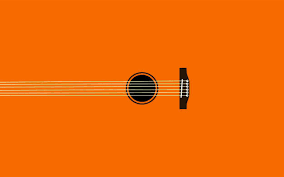 Orange Guitar Art Violao Wallpaper Violao Wallpaper
