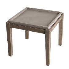 Nos tables à manger carrées vous accompagneront pour toutes les occasions. Table D Appoint De Jardin Carree En Beton Pieds Marron En Acacia