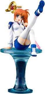 Amazon.com: Magical Girl Lyrical Nanoha StrikerS Nanoha Takamachi [1/8  Scale PVC] : Toys & Games
