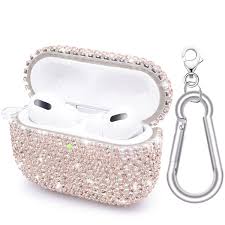 The airsnap pro is a protective and durable leather case for your airpods pro. Wolait Airpods Pro Case Bling Faux Diamond Airpods Pro Charging Case Cover Skin With Carabiner For Apple Airpods Pro 2019 Silver Wolait