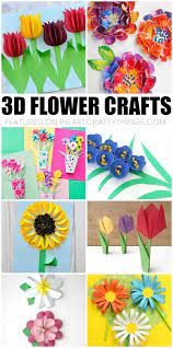 Beautiful 3d Flower Crafts For Kids Flower Crafts Kids Flower Crafts Spring Crafts