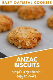 The Best Anzac Biscuits Recipe Anzac Biscuits Oatmeal Cookies Easy Biscuits