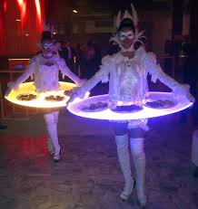 Led Walking Strolling Lighted Living Talking Human Tables From Www Flamingfun Com Futuristic Party Neon Party Glow Party