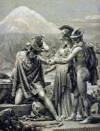 Apollon Et Minerve 1817 Barthelemy Joseph Fulcran Roger 1770 1841 Gravure D Apres Baron Francois Pascal Simon Gerard Apollon Peinture Deesse