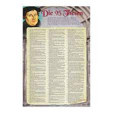 Kreuz, kreuz, und ist doch kein kreuz. Poster Die 95 Thesen Nach Martin Luther Vivat De