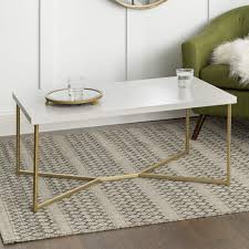 | this modern farmhouse coffee table is so gorgeous! Eden Bridge Designs Rectangular Modern Coffee Table Glamour Style For Living Room White Faux Marble Gold Buy Online In Burkina Faso At Burkinafaso Desertcart Com Productid 80053712